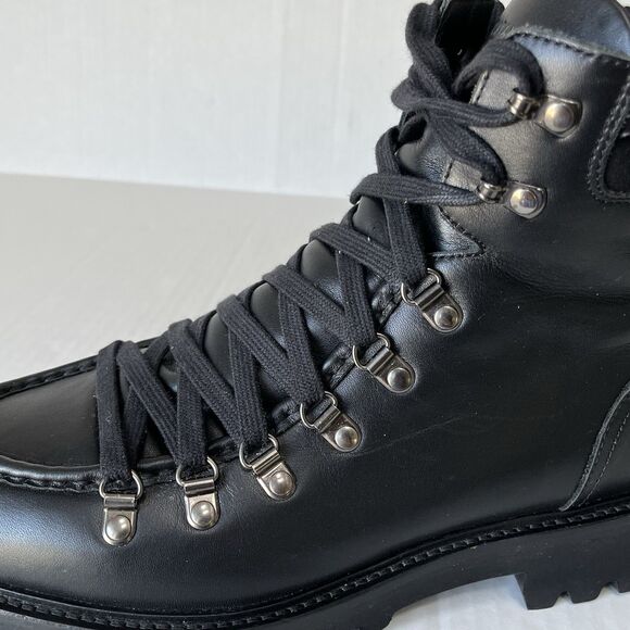 AQUATALIA MENS GUSTAVO ZIP COMBAT BOOTS MADE IN ITALY LEATHER ANKLE BOOTS 11.5 - Picture 10 of 16